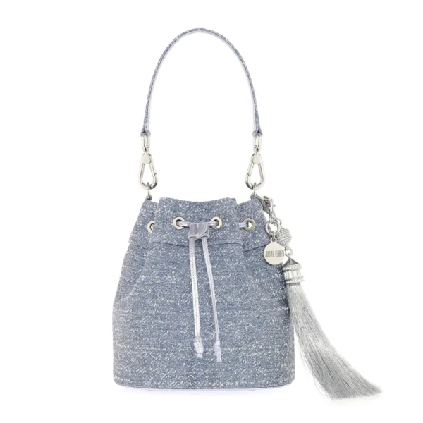 Judith Leiber Piper Sparkle Denim Sky Blue - Judith Leiber Crystal Clutch - Luxury Evening Bag - Shop at Coveti