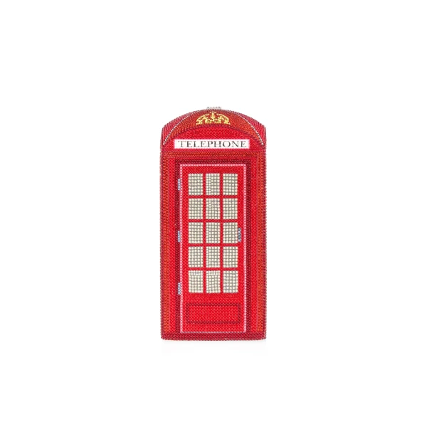 Judith Leiber Rectangle Dome London Call Red