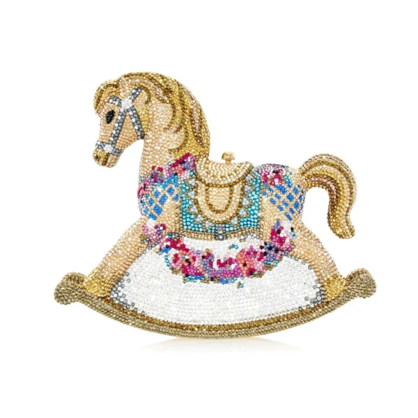 Judith Leiber Rocking Horse Penelope - Judith Leiber Crystal Clutch - Luxury Evening Bag - Shop at Coveti