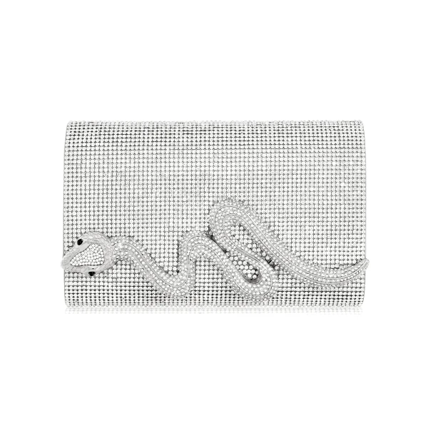 Judith Leiber Serpent Fizzoni Silver
