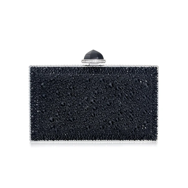 Judith Leiber Skylar Crystal Caviar Black