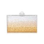 Judith Leiber Skylar Crystal Caviar Gradient Golden - Judith Leiber Crystal Clutch - Luxury Evening Bag - Shop at Coveti