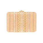Judith Leiber Slim Slide Crystal Lattice Champagne - Judith Leiber Crystal Clutch - Luxury Evening Bag - Shop at Coveti