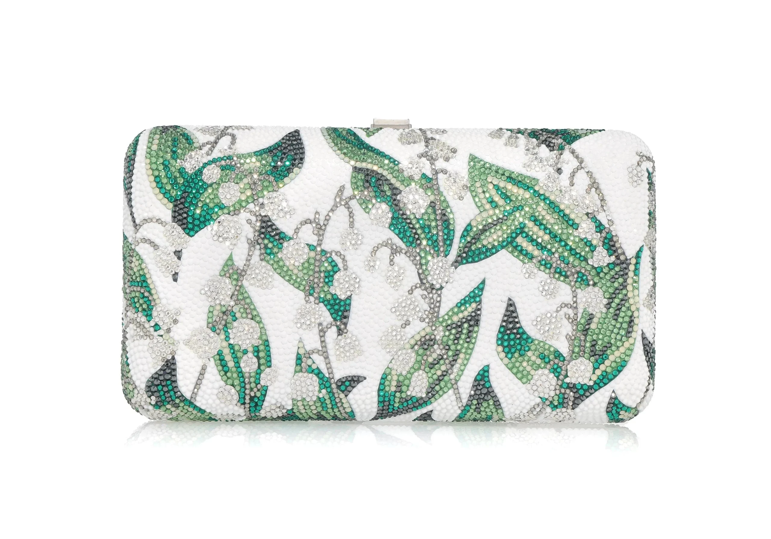 Judith Leiber Smooth Rectangle Lily Belles - Judith Leiber Crystal Clutch - Luxury Evening Bag - Shop at Coveti Judith Leiber Smooth Rectangle Lily Belles - Judith Leiber Crystal Clutch - Luxury Evening Bag - Shop at Coveti