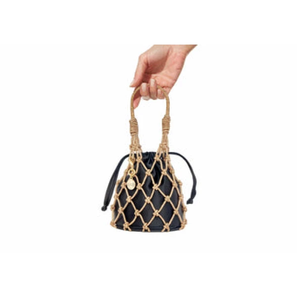 Judith Leiber Sparkle Net Pouch Gold Black - Judith Leiber Crystal Clutch - Luxury Evening Bag - Shop at Coveti