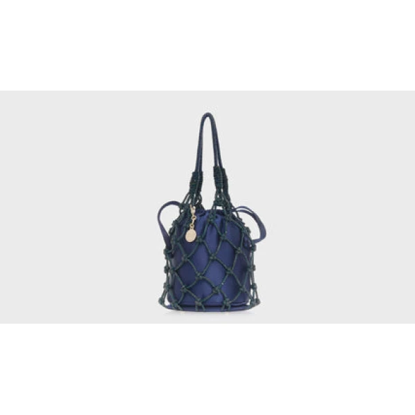 Judith Leiber Sparkle Net Pouch Navy - Judith Leiber Crystal Clutch - Luxury Evening Bag - Shop at Coveti