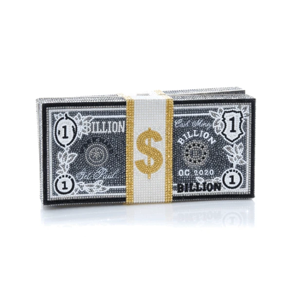 Judith Leiber Stack Of Cash Billions - Judith Leiber Designer Money Bag - Judith Leiber Crystal Clutch - Luxury Evening Bag - Shop at Coveti