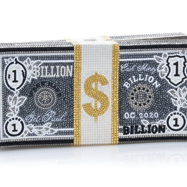 Judith Leiber Stack Of Cash Billions - Judith Leiber Designer Money Bag - Judith Leiber Crystal Clutch - Luxury Evening Bag - Shop at Coveti