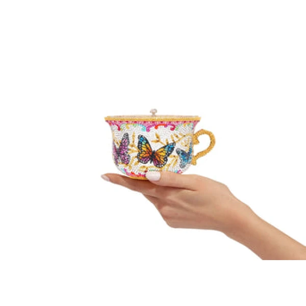 Judith Leiber Teacup Lemon Bliss - Judith Leiber Crystal Clutch - Luxury Evening Bag - Shop at Coveti