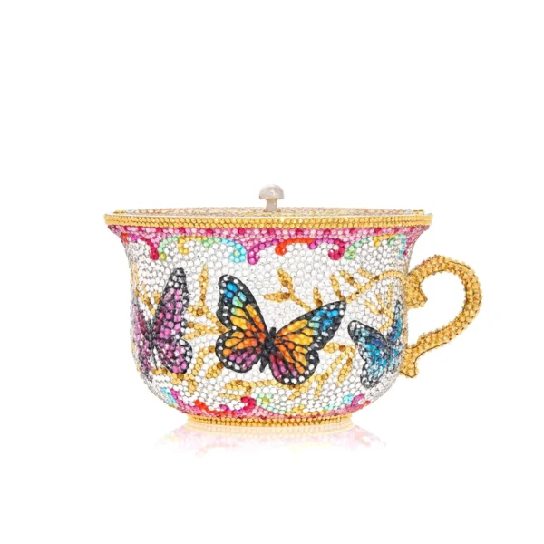 Judith Leiber Teacup Lemon Bliss - Judith Leiber Crystal Clutch - Luxury Evening Bag - Shop at Coveti