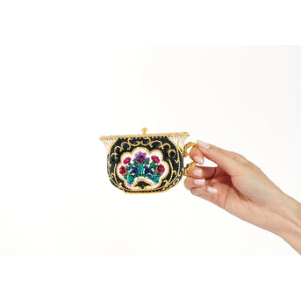 Judith Leiber Teacup Purse - Teacup Royal-Tea - Judith Leiber Crystal Clutch - Luxury Evening Bag - Shop at Coveti