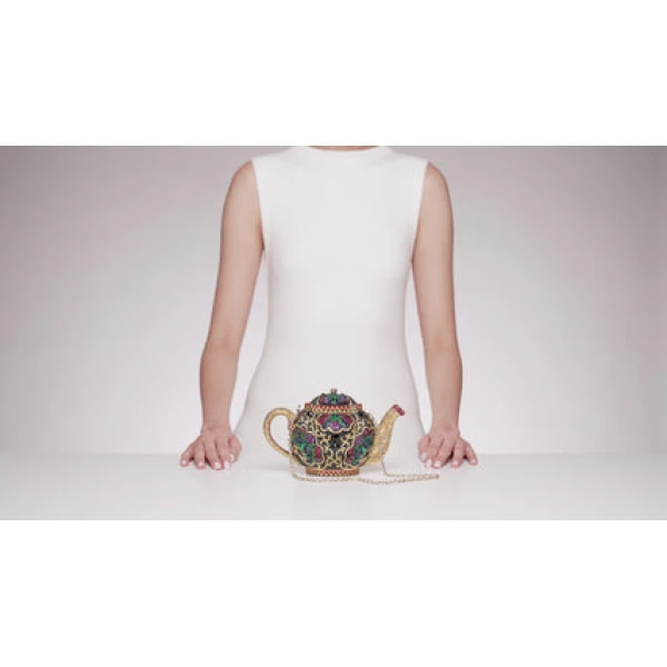 Judith Leiber Teapot Jasmine - Judith Leiber Crystal Clutch - Luxury Evening Bag - Shop at Coveti