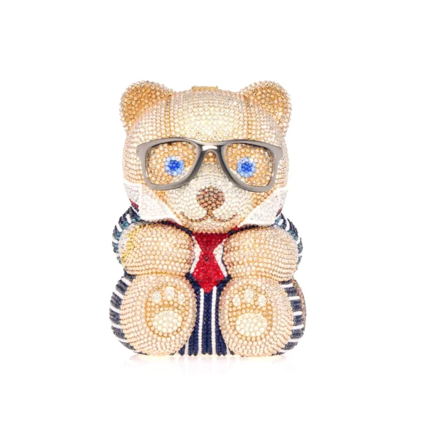 Judith Leiber Teddy Bear Mr. Smith - Judith Leiber Crystal Clutch - Luxury Evening Bag - Shop at Coveti
