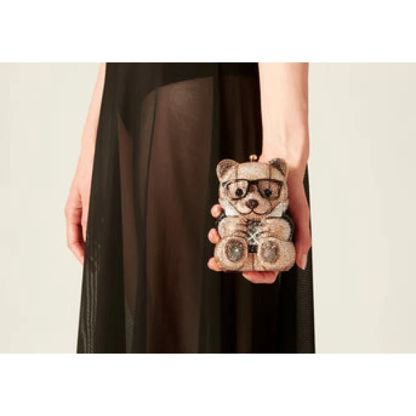 Judith Leiber Teddy Bear Spencer - Judith Leiber Crystal Clutch - Luxury Evening Bag - Shop at Coveti