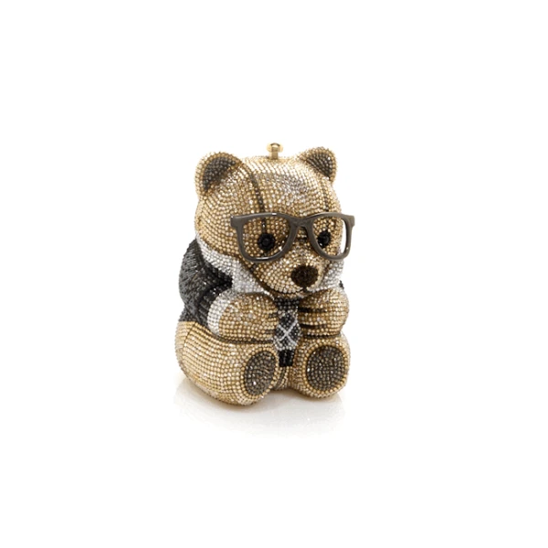 Judith Leiber Teddy Bear Spencer - Judith Leiber Crystal Clutch - Luxury Evening Bag - Shop at Coveti