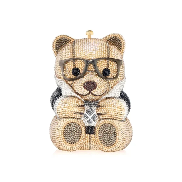 Judith Leiber Teddy Bear Spencer - Judith Leiber Crystal Clutch - Luxury Evening Bag - Shop at Coveti