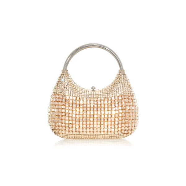 Judith Leiber Top Handle Squares Champagne