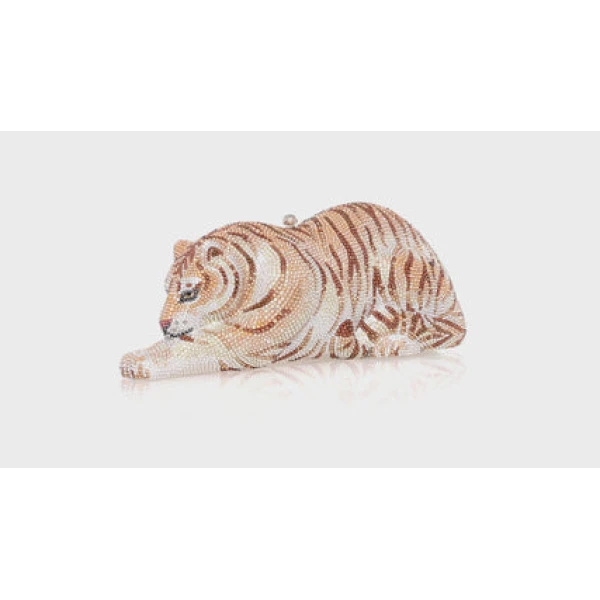 Judith Leiber Wildcat Golden Cub - Judith Leiber Crystal Clutch - Luxury Evening Bag - Shop at Coveti