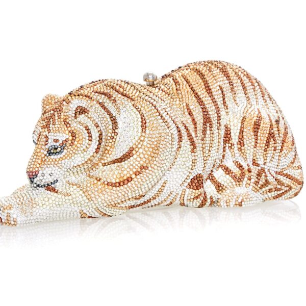 Judith Leiber Wildcat Golden Cub - Judith Leiber Crystal Clutch - Luxury Evening Bag - Shop at Coveti