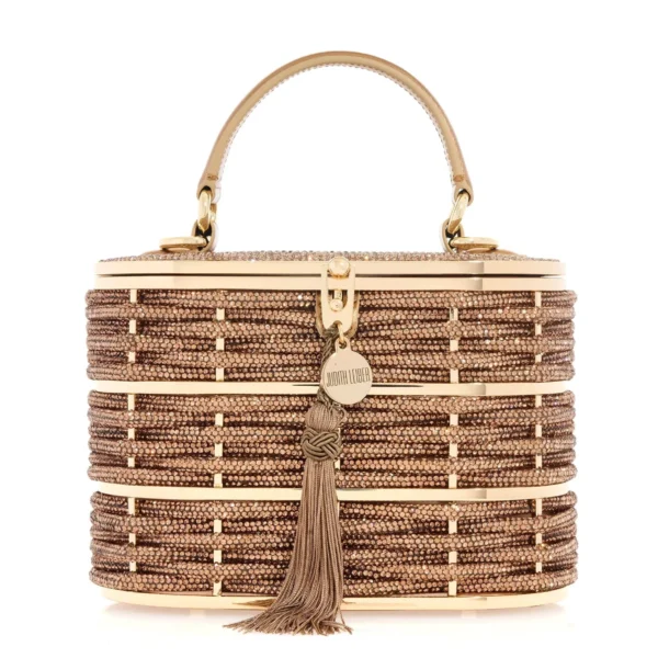 Judith Leiber Willow Crystal Woven Top Handle Topaz - Judith Leiber Crystal Clutch - Luxury Evening Bag - Shop at Coveti