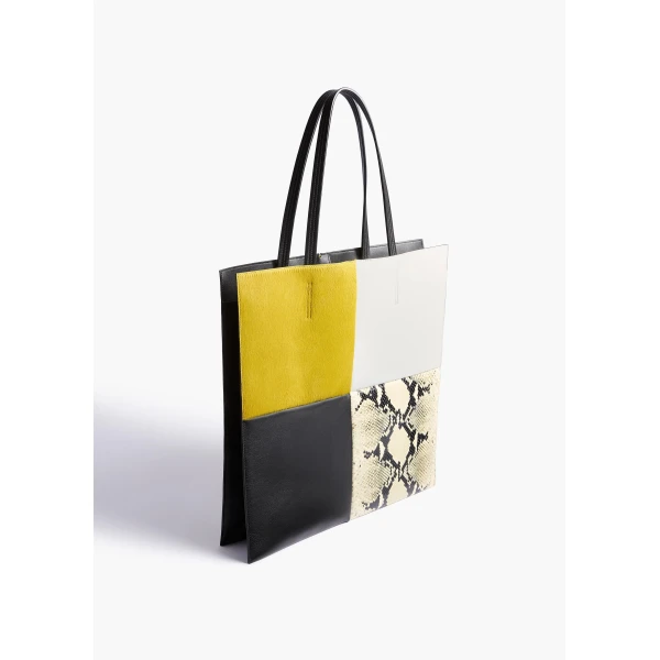 Khaite Piper Patchwork Tote, view 2