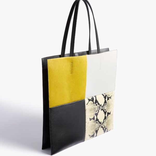 Khaite Piper Patchwork Tote - Khaite Totes & Top-Handle Bags - The Lotus Tote Bag - Shop at Coveti