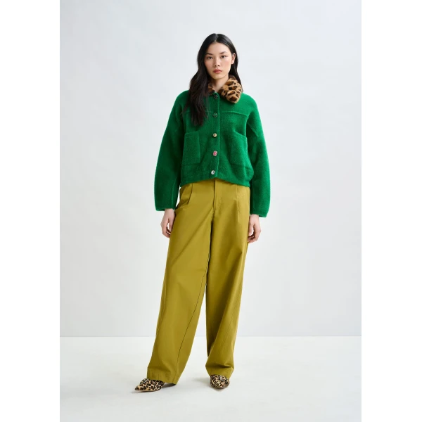 Essentiel Antwerp Khaki tapered-leg pants, view 2