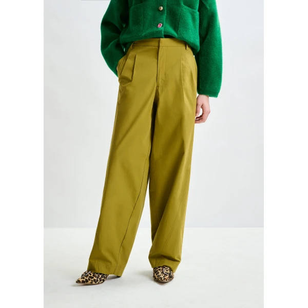 Essentiel Antwerp Khaki tapered-leg pants, view 3
