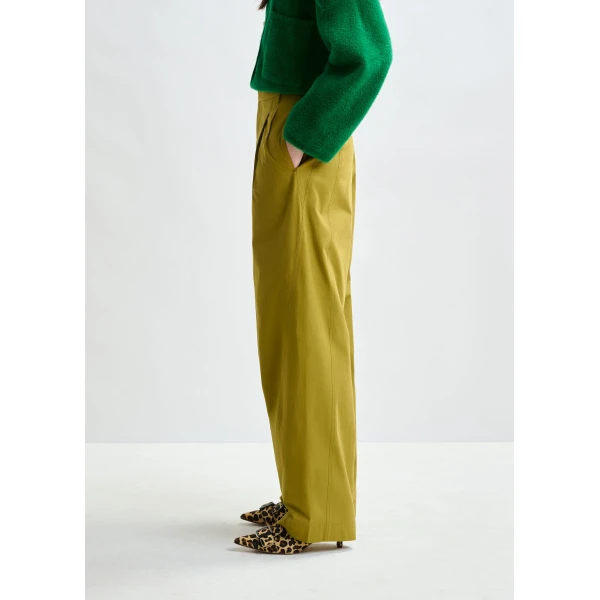 Essentiel Antwerp Khaki tapered-leg pants, view 5