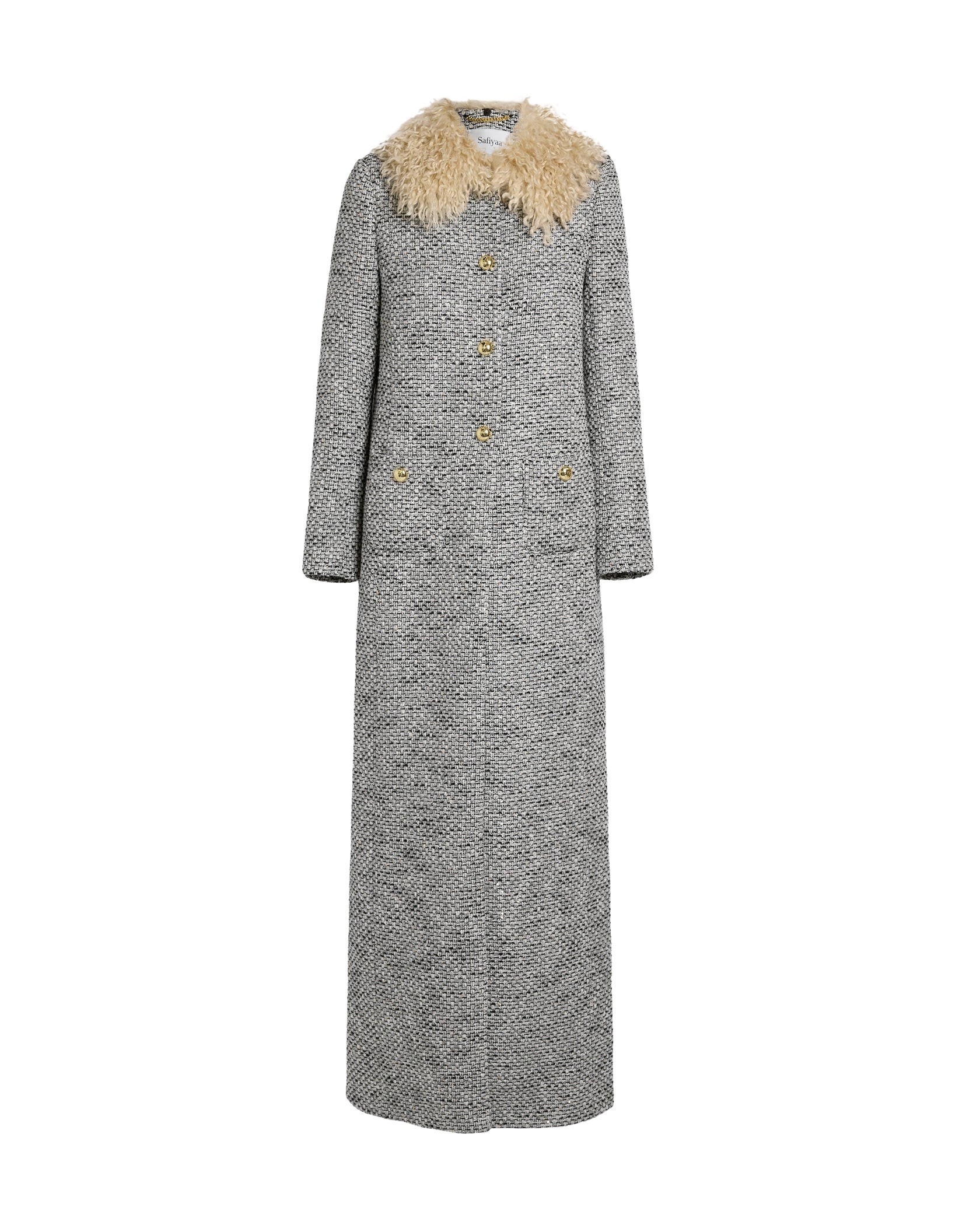 Safiyaa Leonora Jacket in Stone on Greyscale