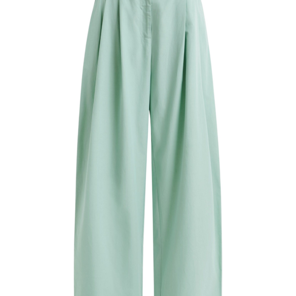 Essentiel Antwerp Light blue cotton wide-leg pants - Essentiel Antwerp Pants - Colorful Belgian Design - Shop at Coveti