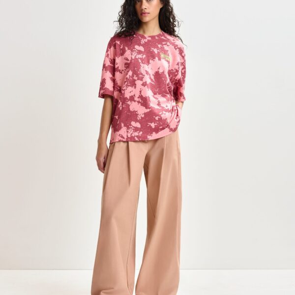 Essentiel Antwerp Light brown cotton wide-leg pants - Essentiel Antwerp Pants - Colorful Belgian Design - Shop at Coveti