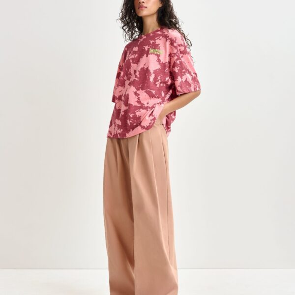 Essentiel Antwerp Light brown cotton wide-leg pants - Essentiel Antwerp Pants - Colorful Belgian Design - Shop at Coveti