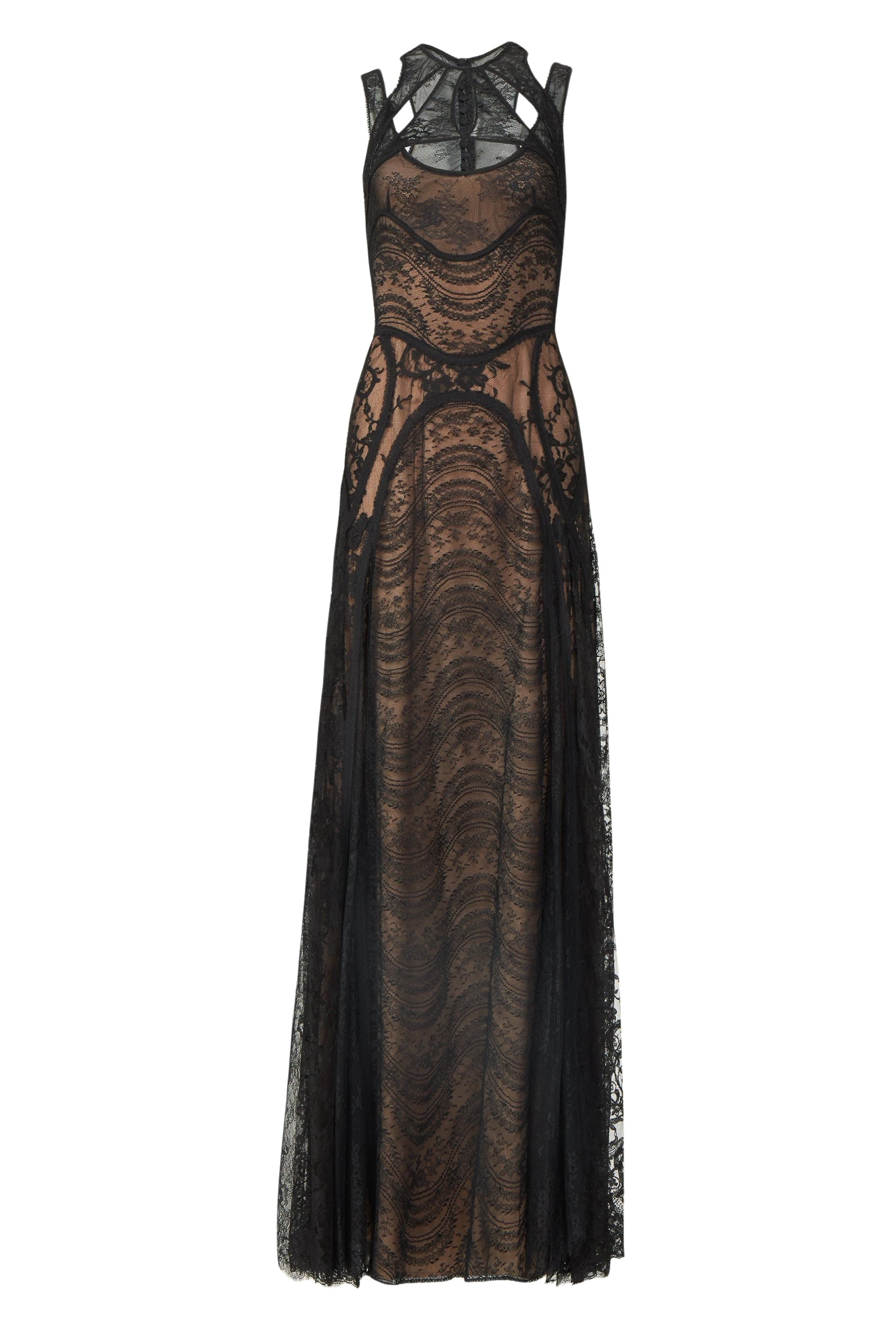 Massima-Patchwork-Lace-Gown-Costarellos-Dresses20448_nobg Costarellos Dresses - Romantic Greek Lace - Shop at Coveti