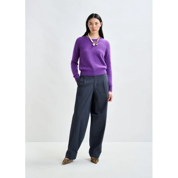 Essentiel Antwerp Navy tapered-leg pants, view 2