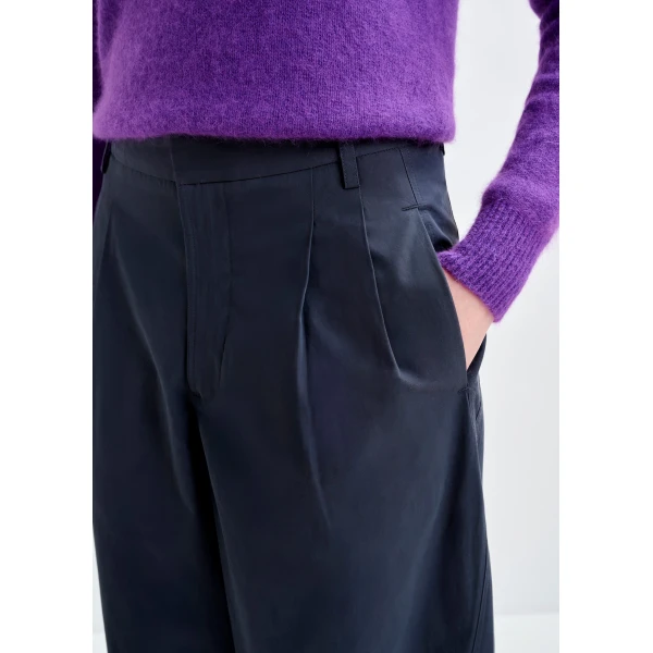 Essentiel Antwerp Navy tapered-leg pants, view 4