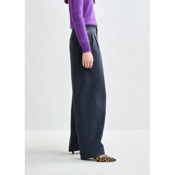 Essentiel Antwerp Navy tapered-leg pants, view 5