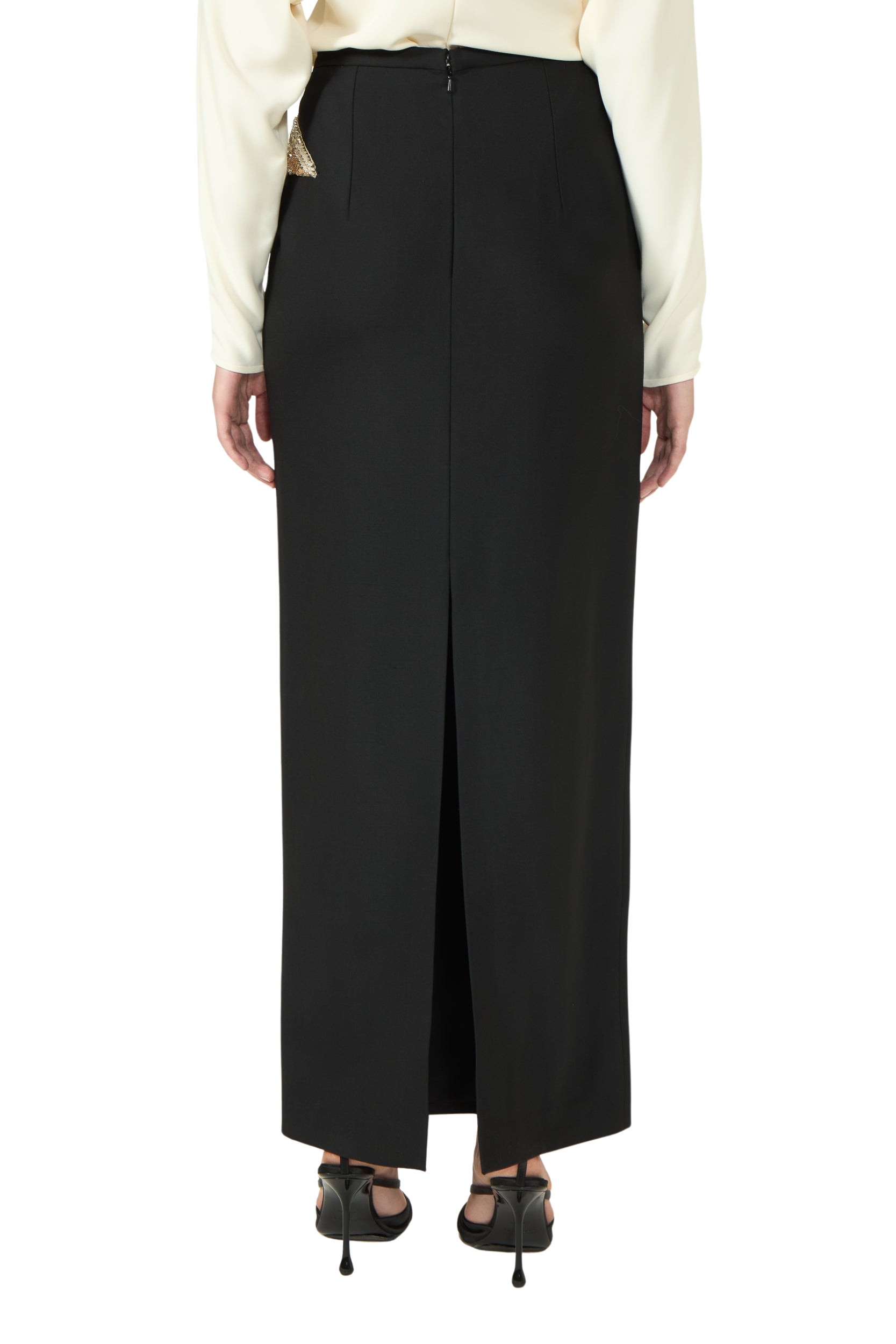 Costarellos Nirvelli Lightweight Wool Maxi Skirt