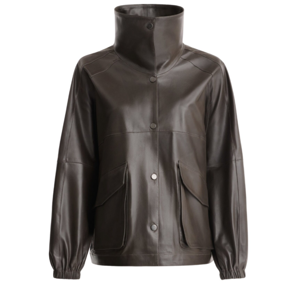 Nour Hammour Jackets Color | Anorak Light Leather Windbreaker Jacket luxury leather Jackets from Coveti