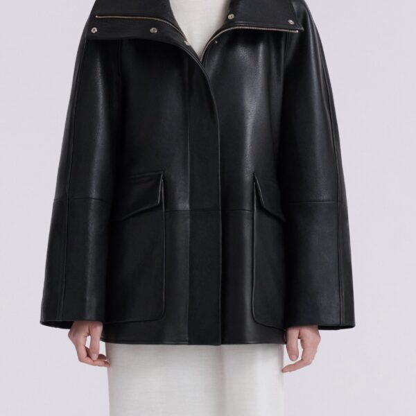 Nour Hammour Jackets Color | Ansel Opulent Leather Jacket luxury leather Jackets from Coveti