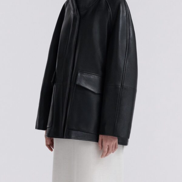 Nour Hammour Jackets Color | Ansel Opulent Leather Jacket luxury leather Jackets from Coveti
