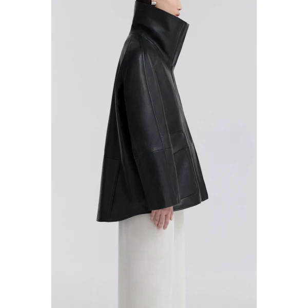 Nour Hammour Ansel Opulent Leather Jacket, view 5