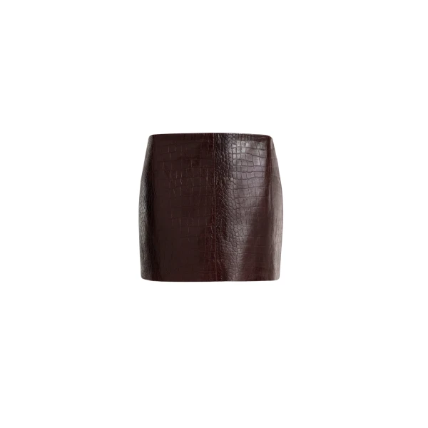 Avery Ultra Mini Leather Skirt