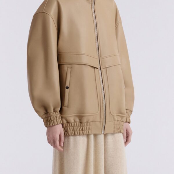 Nour Hammour Jackets Color | Beck Modern Leather Bomber luxury leather Jackets from Coveti