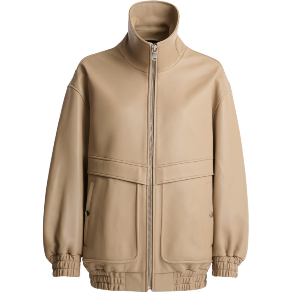 Nour Hammour Jackets Color | Beck Modern Leather Bomber luxury leather Jackets from Coveti