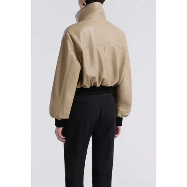 Nour Hammour Briar Cropped Bomber Jacket, view 5