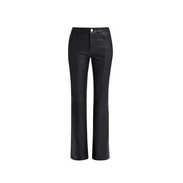 Flare Stretch Leather Pants