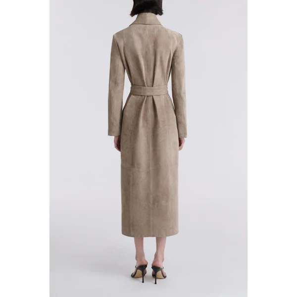 Nour Hammour Gallery Refined Suede Coat, view 5