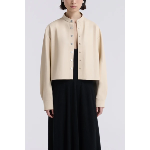 Nour Hammour Lucien Elegant Leather Jacket, view 2