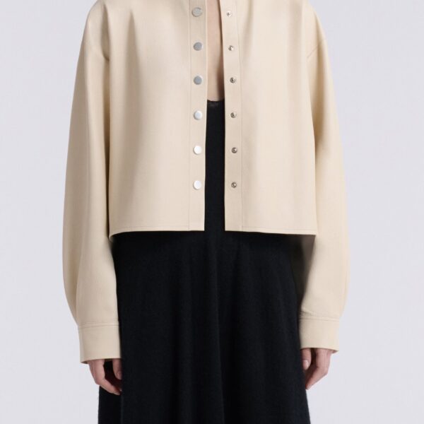 Nour Hammour Jackets Color | Lucien Elegant Leather Jacket luxury leather Jackets from Coveti